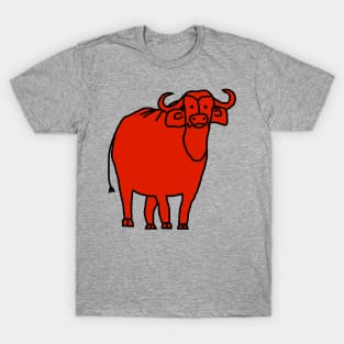 Red Ox Line Drawing T-Shirt